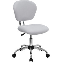 Flash Furniture Mid-Back White Task Chair with Chrome Base H-2376-F-WHT-GG