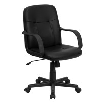 Flash Furniture Mid-Back Black Glove Vinyl Executive Office Chair H8020-GG