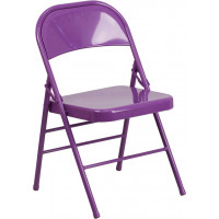 Flash Furniture HF3-PUR-GG Impulsive Folding Chair in Purple