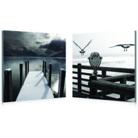 Baxton Studio Hh-4013Ab Lake Lookout Mounted Photography Print Diptych