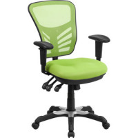 Flash Furniture HL-0001-GN-GG Mid-Back Green Mesh Chair with Triple Paddle Control