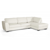 Baxton Studio IDS023-White RFC Orland Sectional Sofa Set with Right Facing Chaise