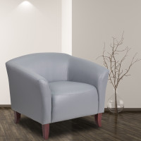 Flash Furniture 111-1-GY-GG Hercules Imperial Series Leather Chair in Grey