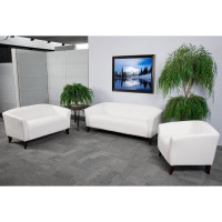 Flash Furniture HERCULES Imperial Series White Leather Love Seat 111-2-WH-GG