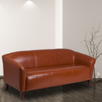 Flash Furniture 111-3-CG-GG Hercules Imperial Series Bonded Leather Sofa in Cognac