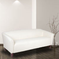 Flash Furniture HERCULES Imperial Series White Leather Sofa 111-3-WH-GG