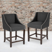 Flash Furniture 2-CH-182020-24-BK-F-GG Carmel Series 24