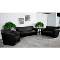 Flash Furniture HERCULES Majesty Series Black Leather Chair 222-1-BK-GG