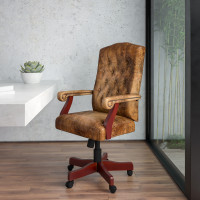 Flash Furniture Bomber Brown Classic Executive Office Chair 802-BRN-GG
