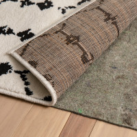 Flash Furniture AF-A110406F-46-GR-GG Slide-Stop® Multi-Surface Reversible Non-Slip Cushion Rug Pad, 1/4