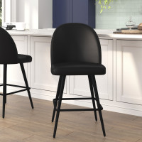 Flash Furniture AY-1026H-26-BK-GG Lyla Set of 2 Commercial High Back Modern Armless 26