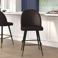 Flash Furniture AY-1026H-26-BR-GG Lyla Set of 2 Commercial High Back Modern Armless 26