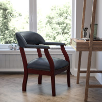 Flash Furniture Navy Vinyl Luxurious Conference Chair B-Z105-NAVY-GG