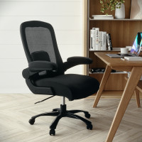 Flash Furniture BT-20180-GG Big & Tall Fabric Seat Chair in Black