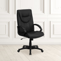 Flash Furniture High Back Black Leather Executive Office Chair BT-238-BK-GG