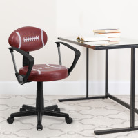 Flash Furniture Football Task Chair with Arms BT-6181-FOOT-A-GG
