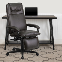 Flash Furniture High Back Brown Leather Executive Reclining Office Chair BT-70172-BN-GG