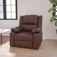 Flash Furniture BT-70597-1-BN-GG Harmony Series Brown Leather Recliner 