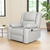 Flash Furniture BT-70597-1-CRM-GG Harmony Series Cream LeatherSoft Recliner