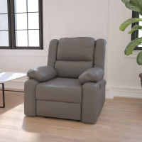 Flash Furniture BT-70597-1-GY-GG Harmony Series Gray Leather Recliner 