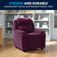 Flash Furniture Kids' Purple Microfiber Storage, Recliner BT-7985-KID-MIC-PUR-GG