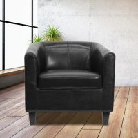 Flash Furniture Black Leather Office Guest Chair / Reception Chair BT-873-BK-GG
