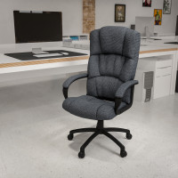 Flash Furniture High Back Gray Fabric Executive Office Chair BT-9022-BK-GG