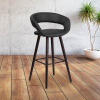 Flash Furniture CH-152560-BK-VY-GG Brynn Series 29" High Contemporary Black Vinyl Barstool