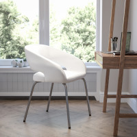 Flash Furniture CH-162731-WH-GG Fusion Leather Chair in White