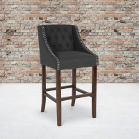 Flash Furniture CH-182020-T-30-BK-F-GG Carmel Series 30
