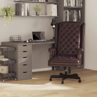 Flash Furniture CI-360-BY-GG High Back Traditional Tufted Burgundy Leather Executive Office Chair