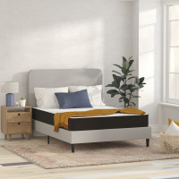 Flash Furniture CL-E238-B-F-GG Capri Comfortable Sleep 8 Inch CertiPUR-US Certified Foam and Innerspring Hybrid Mattress, Full Mattress in a Box