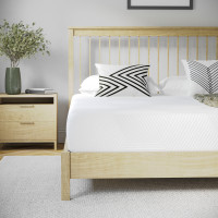 Flash Furniture CL-MF101-8-Q-GG Jasmine Charcoal & Green Tea Cooling Gel Memory Foam 8 Inch CertiPUR-US, Supportive Pressure Relief, Queen Mattress in a Box