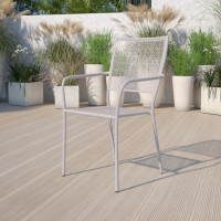 Flash Furniture CO-2-SIL-GG Light Steel Patio Chair in Gray
