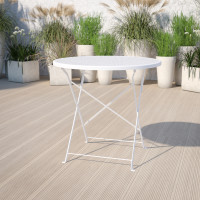 Flash Furniture CO-4-WH-GG 30" Folding Patio Table in White