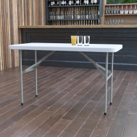 Flash Furniture DAD-YCZ-122-2-GG Granite White Plastic Folding Table