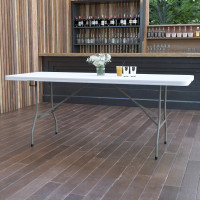 Flash Furniture DAD-YCZ-183Z-GG Plastic Folding Table in White
