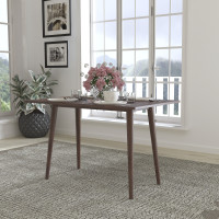 Flash Furniture EM-DT16001-WAL-GG Hatfield 47 Inch Mid-Century Modern Wood Dining Table, Wood Kitchen Table, Dark Walnut