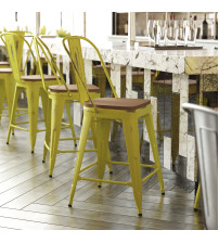 Flash Furniture ET-3534-24-YL-PL1T-GG Carly Commercial Grade 24