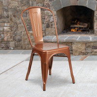 Flash Furniture ET-3534-POC-GG Copper Metal Chair in Copper
