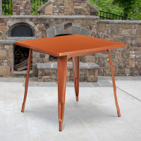 Flash Furniture ET-CT002-1-POC-GG Copper Metal Indoor Table in Copper