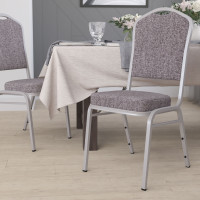 Flash Furniture FD-C01-S-12-GG Banquet Stack Chair in Gray