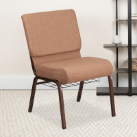 Flash Furniture FD-CH0221-4-CV-BN-BAS-GG Fabric church chair in Brown