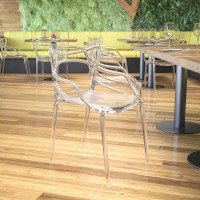 Flash Furniture FH-173-APC-GG Nesting Series Transparent Stacking Side Chair in Clear