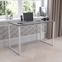 Flash Furniture GC-GF156W-12-GRY-GG Commercial Grade Industrial Style Office Desk - 47