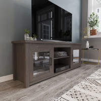 Flash Furniture GC-MBLK65-BK-GG Sheffield Classic TV Stand up to 80