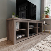Flash Furniture GC-MBLK66-GY-GG Kilead Farmhouse TV Stand up to 80