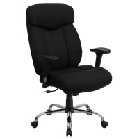 Flash Furniture HERCULES Series 350 lb. Capacity Big & Tall Black Fabric Office Chair with Arms GO-1235-BK-FAB-A-GG