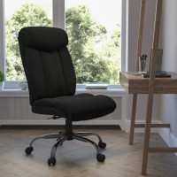 Flash Furniture HERCULES Series 350 lb. Capacity Big & Tall Black Fabric Office Chair GO-1235-BK-FAB-GG