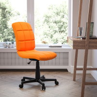 Flash Furniture Mid-Back Orange Quilted Vinyl Task Chair GO-1691-1-ORG-GG